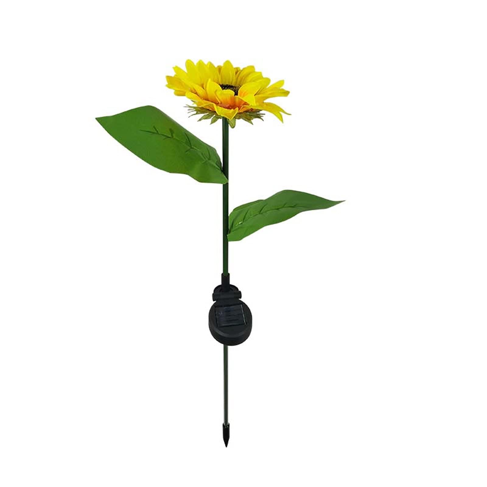 Solar Powered Rose Garden Stake Lights - 3 LED Artificial Flower Lights, Waterproof Outdoor Solar Lights for Garden, Yard, Pathway, Porch, Grave & Christmas Decor (Sunflower Design) | Perfect for Landscape Lighting, Evening Ambiance & Holiday Decoration