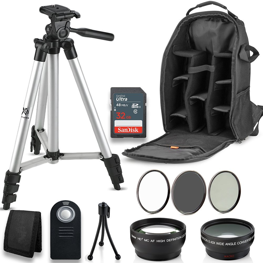 52MM DSLR Accessory Kit for Nikon D3300 D3200 D3100 - 12 Pcs for Photography