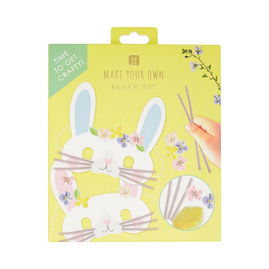 Easter Bunny Mask Making Craft Kit for Kids - Pack of 6 Bunny Face Masks | DIY Easter Art Supplies, Creative Party Activities, Egg Hunt & Parade Decorations | Perfect for Easter Celebrations, Classroom Projects & Birthday Party Favors (TSBUNNY-Masks)