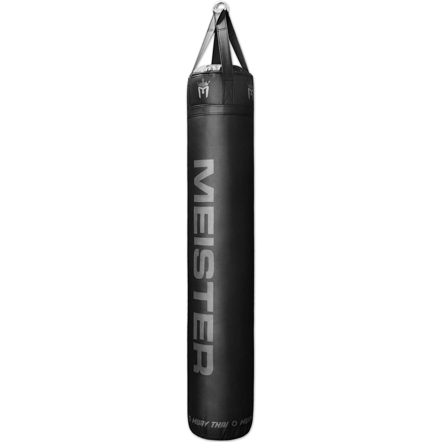 Meister 110lb Filled Muay Thai Heavy Bag - 6ft Professional Kicking & Punching Bag for MMA, Boxing & Kickboxing Training at Home Gym