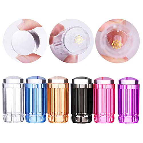 6-Piece Silicone Nail Art Stamper Set with Stamping Plates, Jelly Stamp & Scraper - DIY Nail Polish Transfer Stencil Kit for Professional Manicure & Home Nail Art Decor | Perfect for Salon, Party & Gift Giving