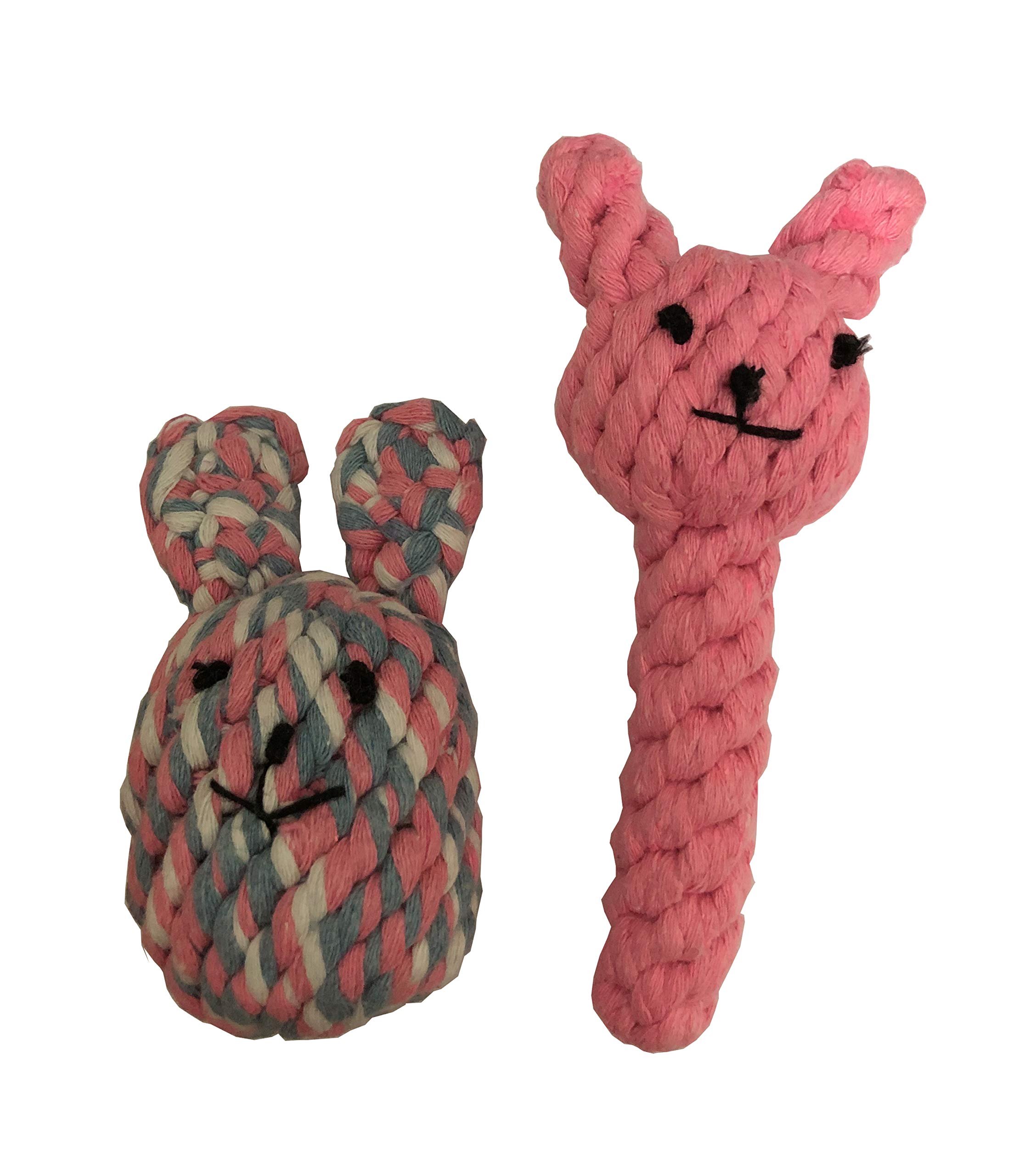 Reelok Chewing Rope Carrot & Rabbit Bunny Easter Toy - Durable Dog Chew Toy for Puppies, Small & Medium Dogs - Perfect for Easter Gifts, Training Rewards & Playtime