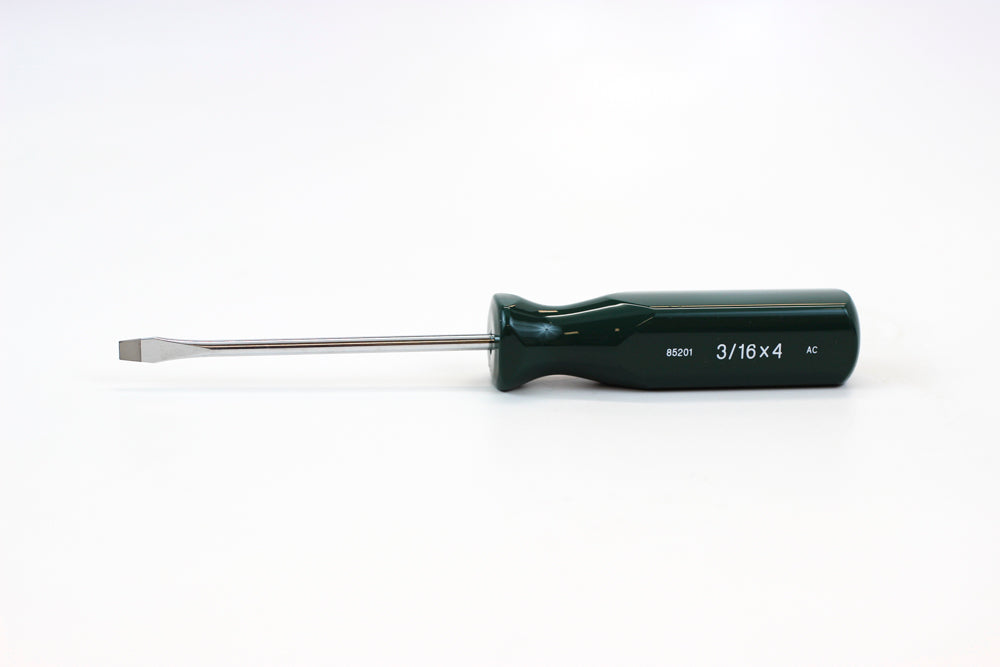 3/16 x 4 Inch Slotted Screwdriver - Premium Grip Handle for Secure Fastening - Ideal for DIY Projects, Home Repairs, and Automotive Maintenance