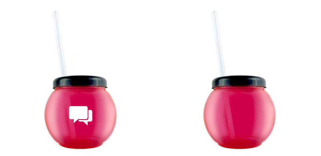BarConic® 20 oz Pink Fishbowl Cup with Lid & Straw - Fun Party Drinkware for Summer Cocktails, Smoothies, and Bubble Tea at Pool Parties, BBQs, and Girls' Night Out