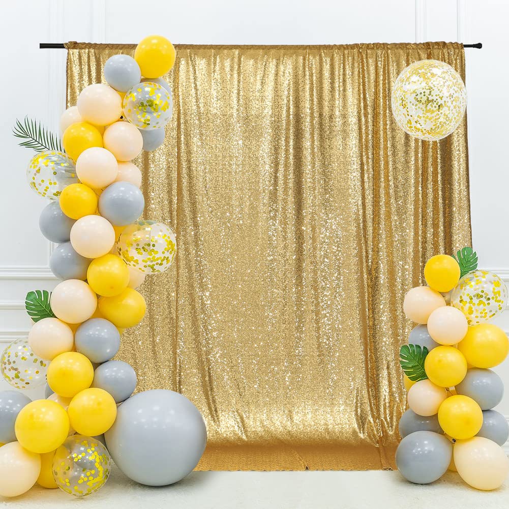 Gold Sequin Wedding Backdrop 5x7ft - Photography & Party Decor