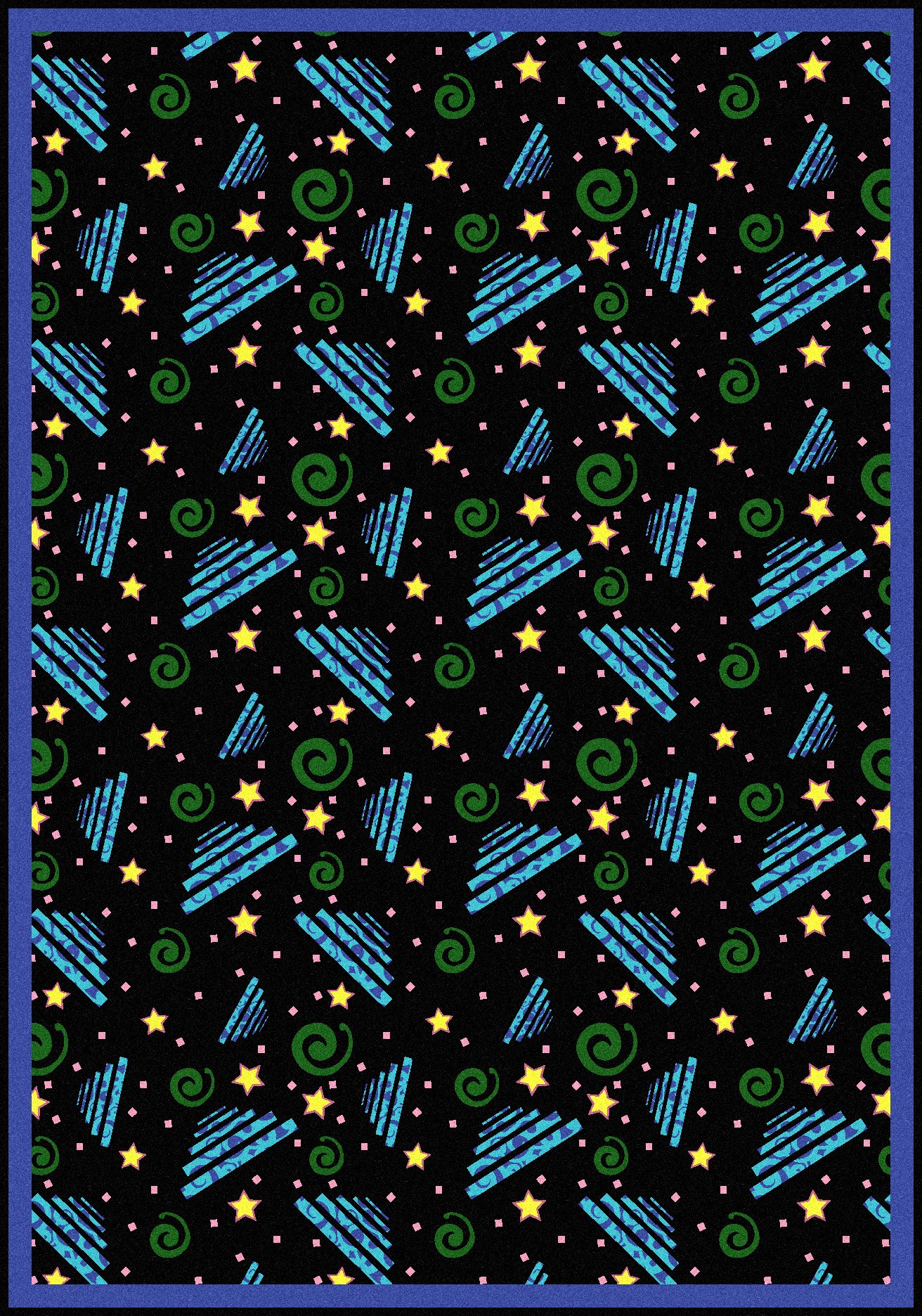 Joy Carpets Kaleidoscope Pogo Whimsical Kids Area Rugs - Colorful Non-Slip Playroom & Nursery Rug for Boys & Girls - Perfect for Bedrooms, Play Areas & Daycare Centers