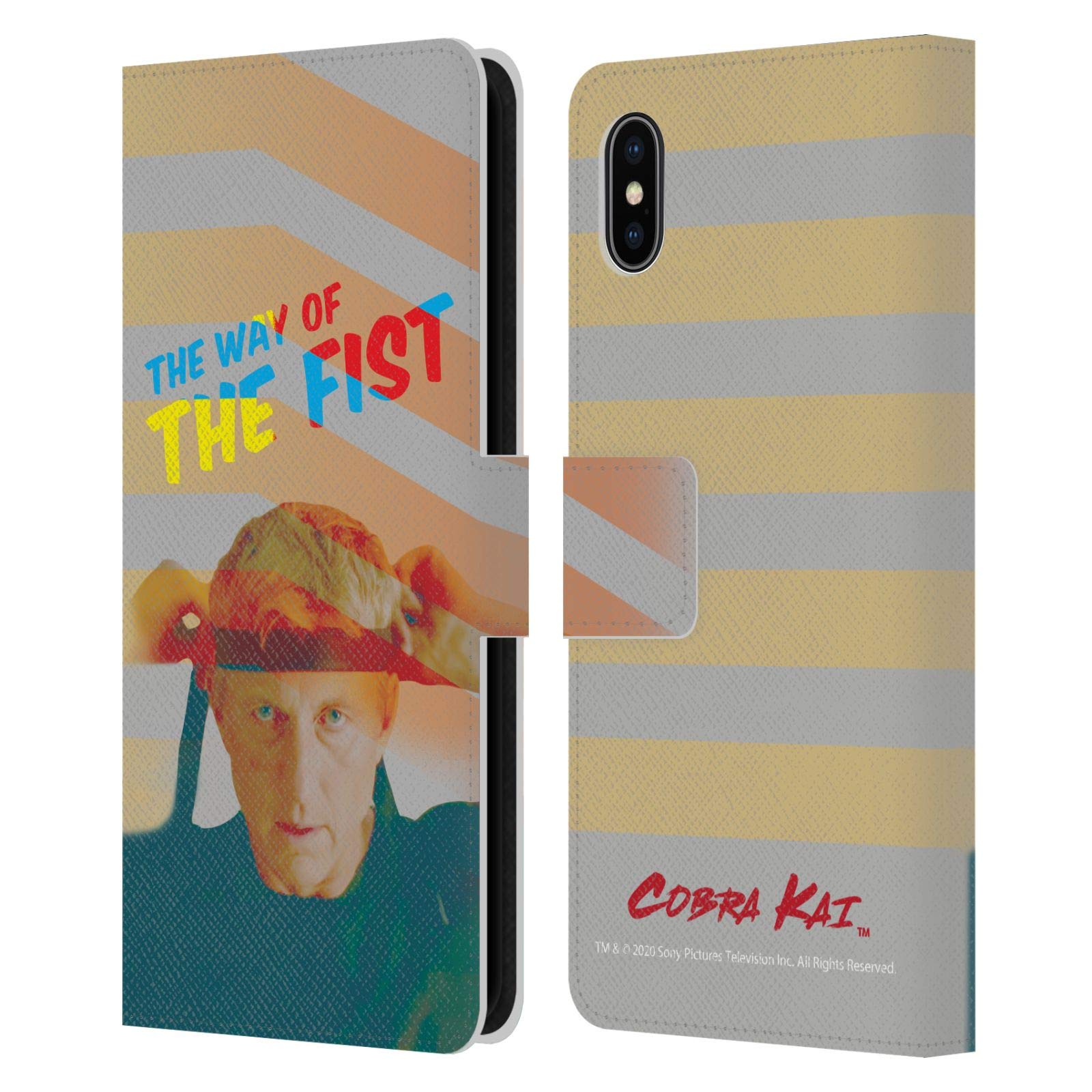 Head Case Designs Cobra Kai The Way of The Fist Leather Book Wallet Case for iPhone Xs Max - Perfect for Fans & Daily Protection