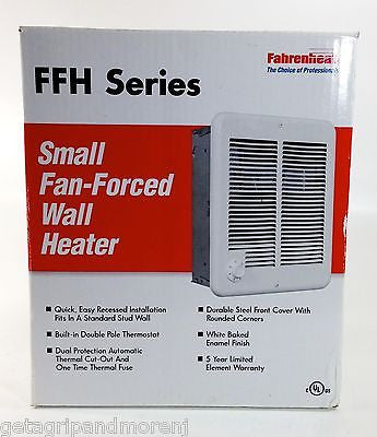 Farenheat FFH Series Small Fan Forced Wall Heater - 1500W Electric Space Heater for Home, Office & Bathroom - Quiet Heating with Adjustable Thermostat - Perfect for Bedrooms, Basements & Garages