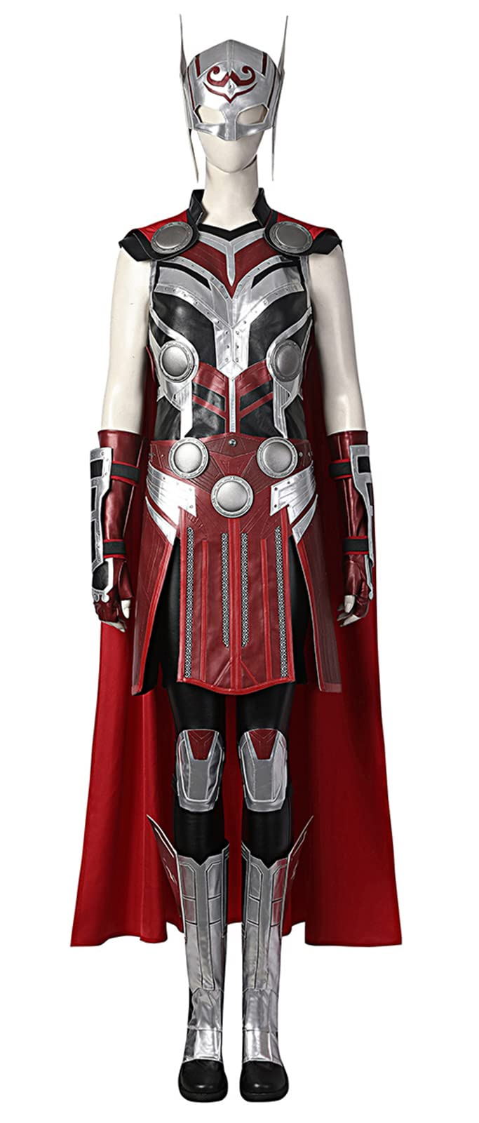 Jane Foster Thor Cosplay Costume Set - Deluxe Cloak, Armor, Pants & Helmet for Women | Halloween Warrior Outfit & Accessories | Perfect for Comic Con, Cosplay Events & Themed Parties