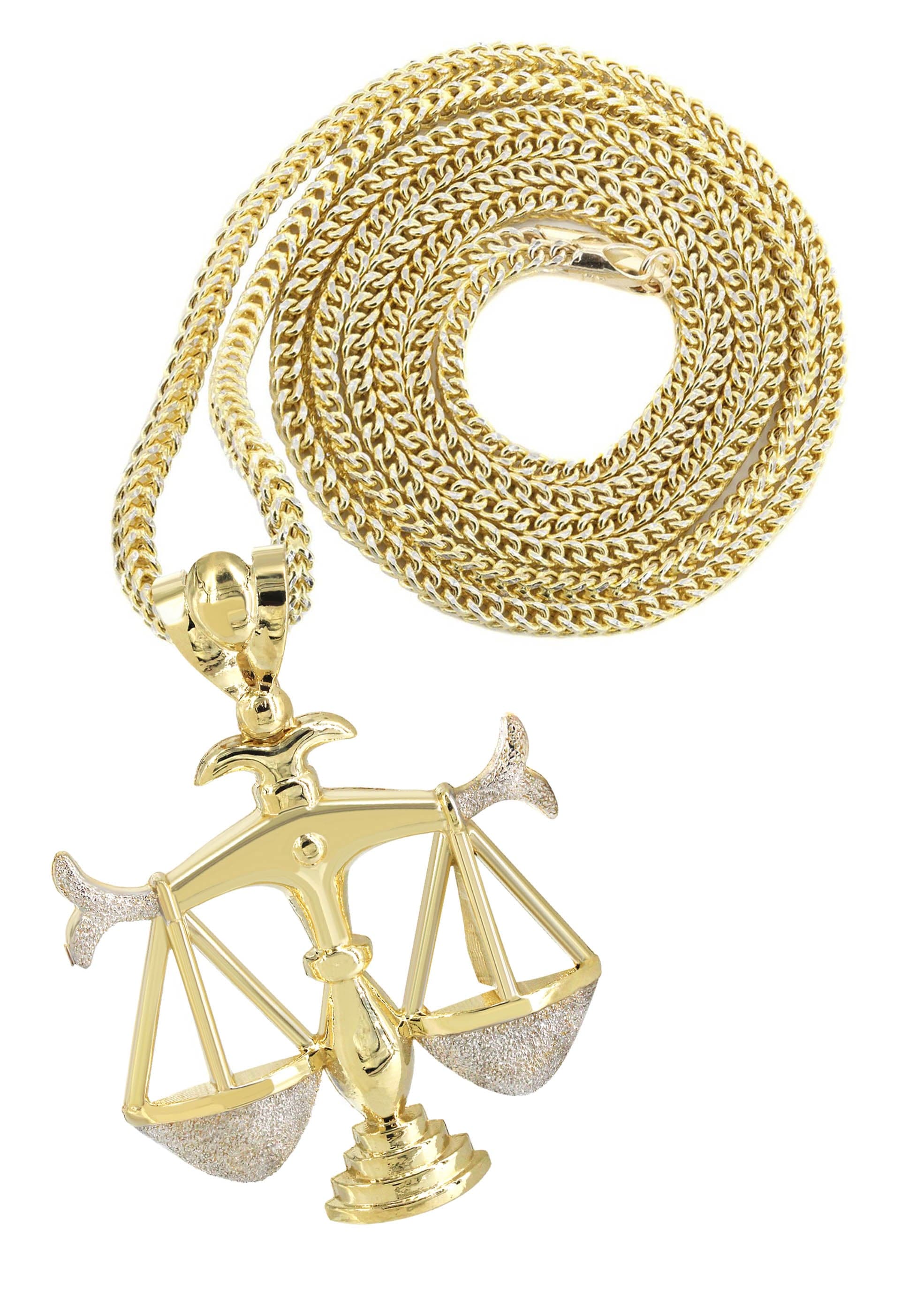 10K Yellow Gold Scales of Justice Necklace for Women - 23.3 Grams Fine Jewelry - Perfect for Lawyers, Graduation Gifts & Courtroom Professionals