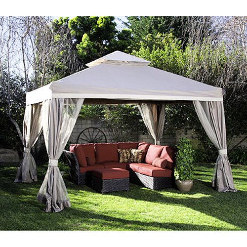 10x12 FT Portable Replacement Canopy Top Cover with Netting - Waterproof Sun Shade for Outdoor Patio, Camping, Picnics and Backyard Parties