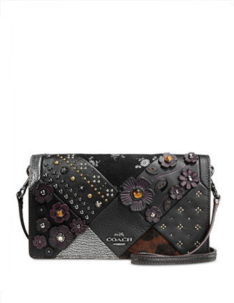 Coach Embellished Canyon Quilted Foldover Crossbody Bag in Glovetanned Leather - Stylish Shoulder Purse for Women, Perfect for Work, Date Night & Travel Accessories