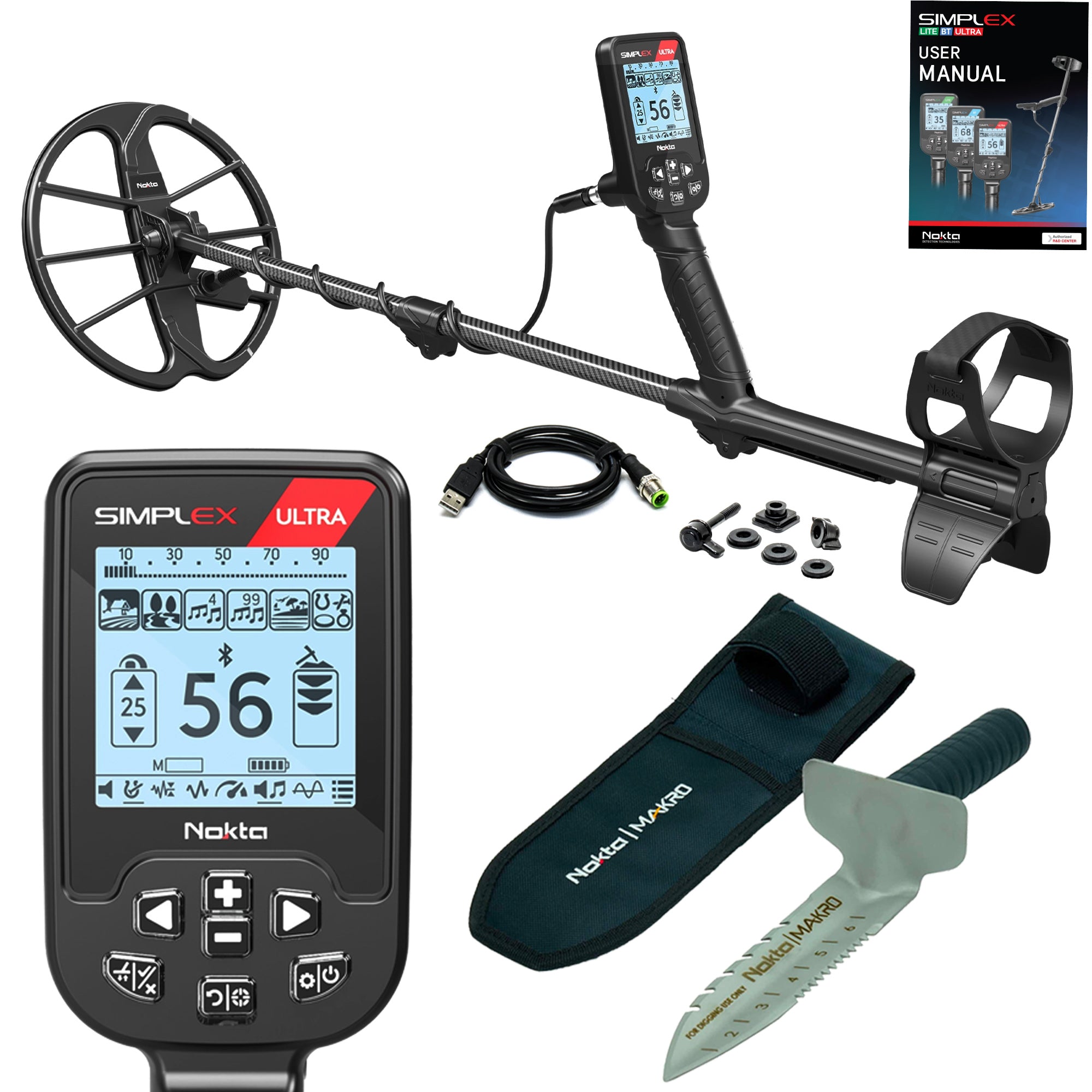 Nokta Simplex Ultra Waterproof Metal Detector with 11