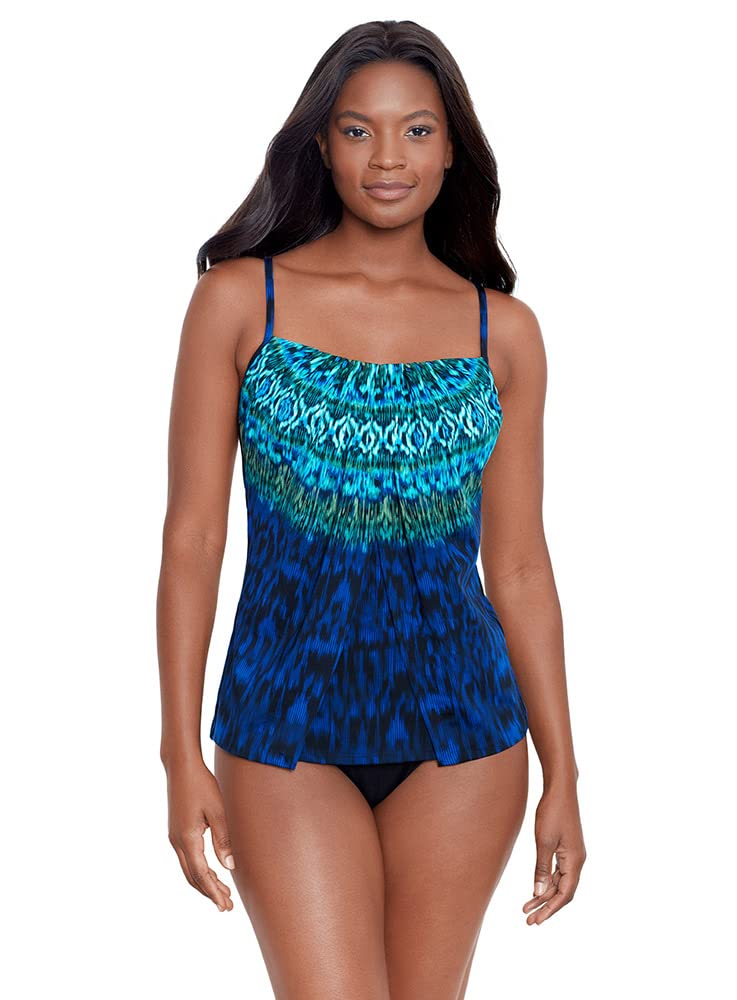 Miraclesuit Women's Adjustable Strap Tankini Top - Soft Cup Swimwear for Women | Perfect for Beach Vacations, Pool Parties & Summer Getaways