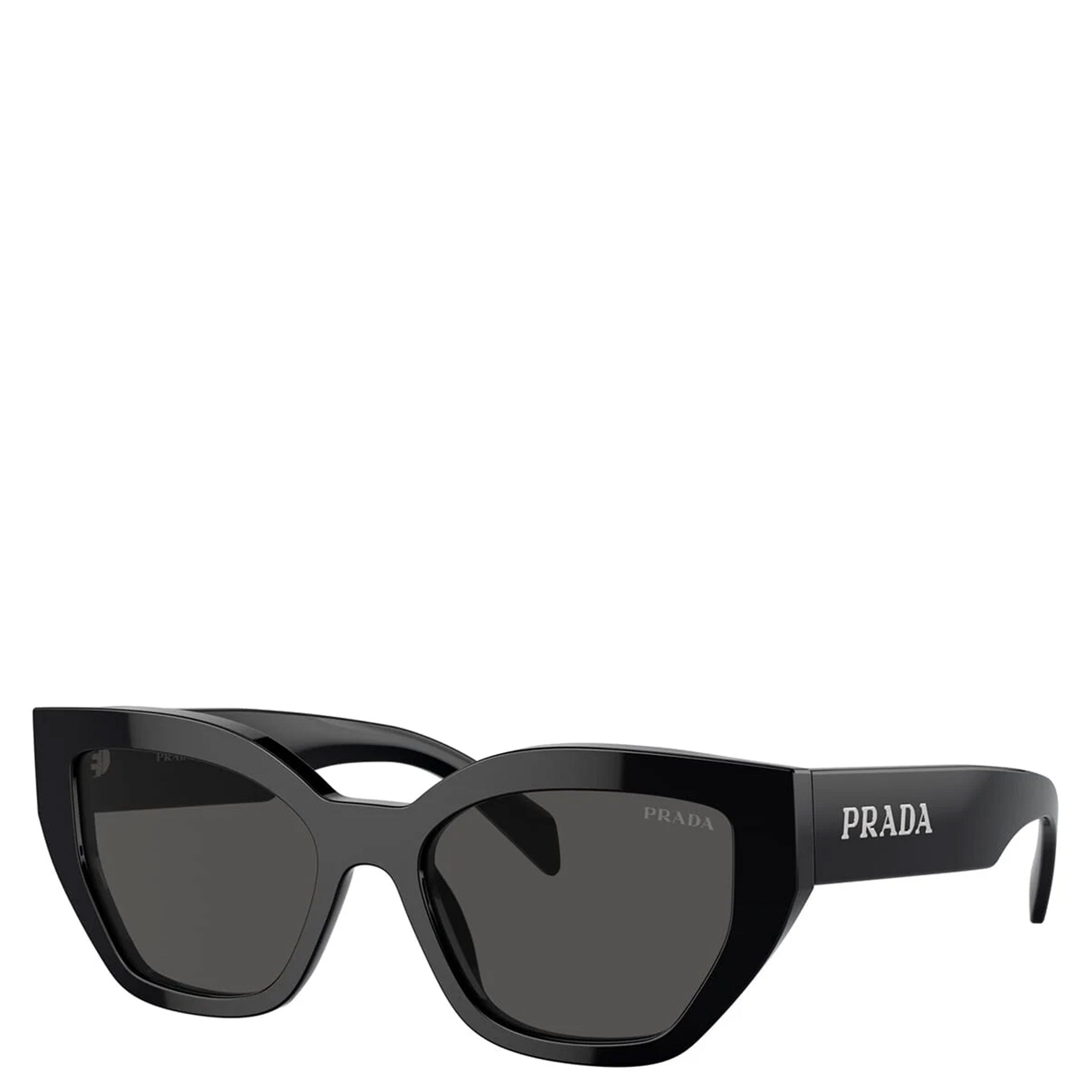 PRADA PRA09S Butterfly Sunglasses for Women - Classic Black Frame with UV Protection - Perfect for Summer, Beach & Outdoor Activities