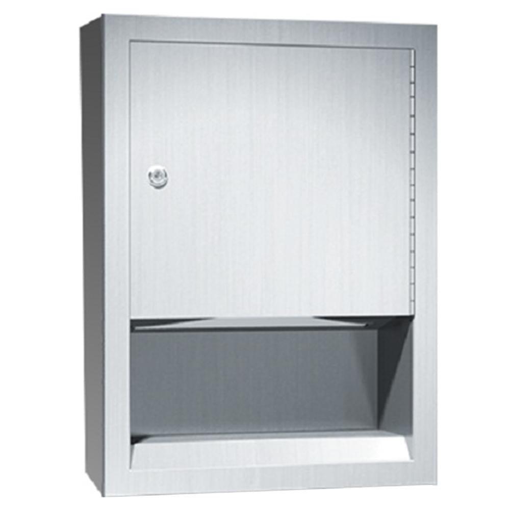 ASI 0457 9 Traditional Paper Towel Dispenser - Surface Mounted Satin Finish for Restaurants, Offices & Public Washrooms