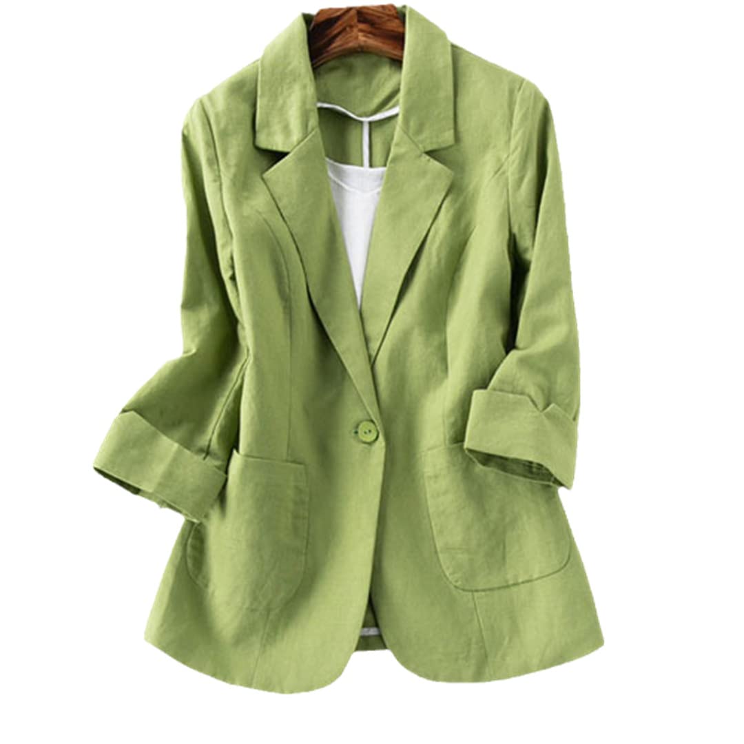 100% Linen Women's Suits - Summer Blazers for Women, Oversized Cropped Jacket, Breathable & Lightweight - Perfect for Office Wear, Beach Cover-ups & Summer Outfits