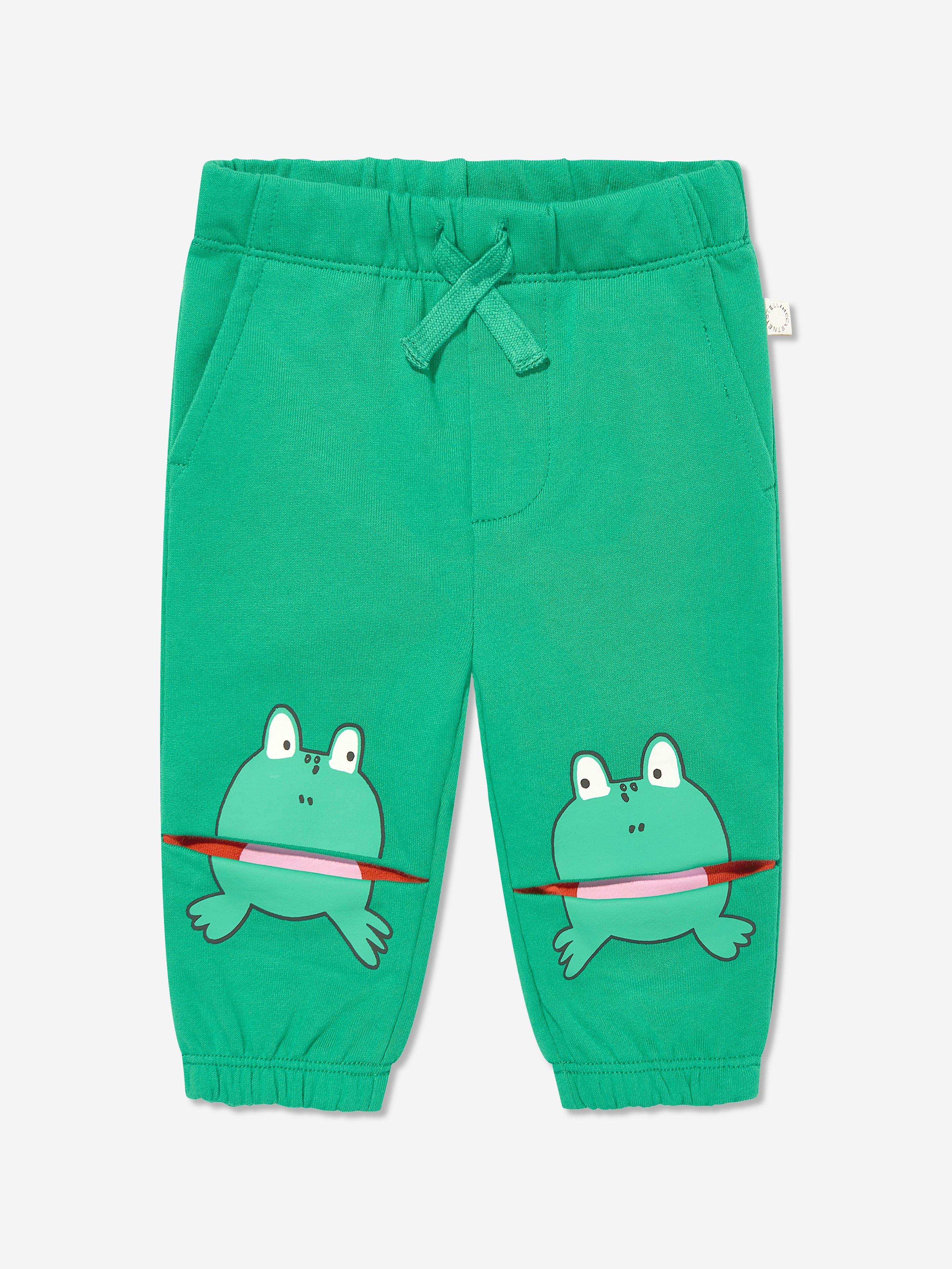 Green Frog Print Baby Boys Joggers - Soft & Comfortable Pants for Playtime, Outings & Casual Wear
