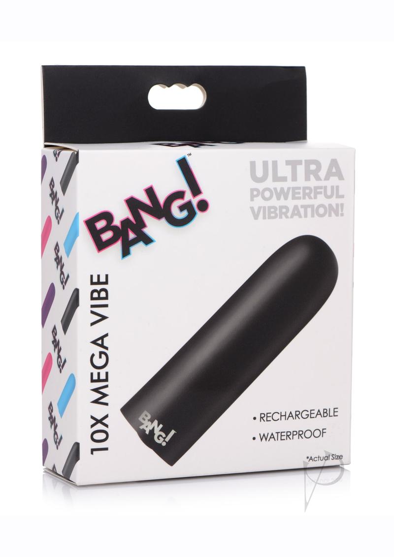 10X Rechargeable Vibrating Bullet Massager - Powerful Personal Massage for Relaxation & Intimacy - Perfect for Couples & Solo Use - Black