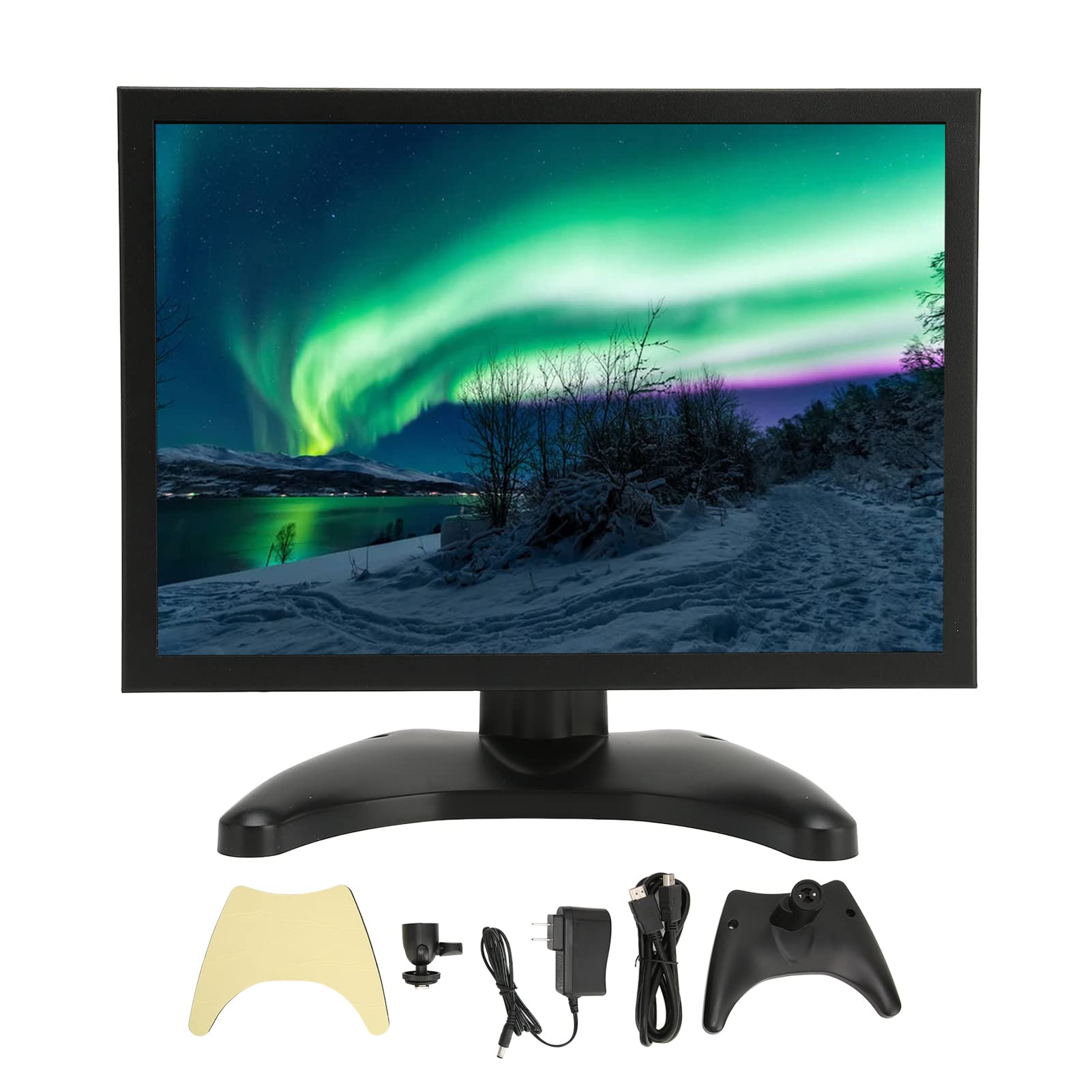 10.5 Inch Portable Monitor - IPS Gaming Screen with 1920x1280 Full HD Display, HDMI & VGA Interface - Compatible with Laptop, PC, Digital Camera (US Plug) - Perfect for Work, Travel & Gaming