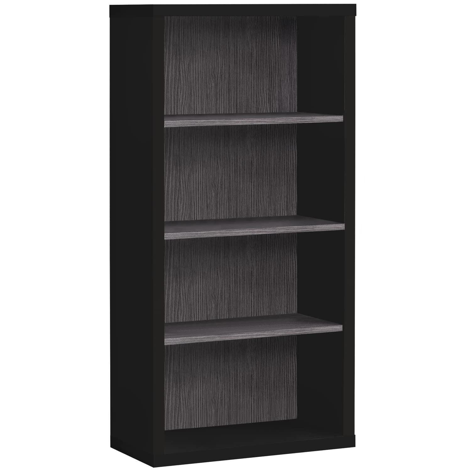 Monarch Specialties Black Bookcase - 5-Tier Wooden Bookshelf for Home, Office & Library - Stylish Storage for Books, Decor & Essentials