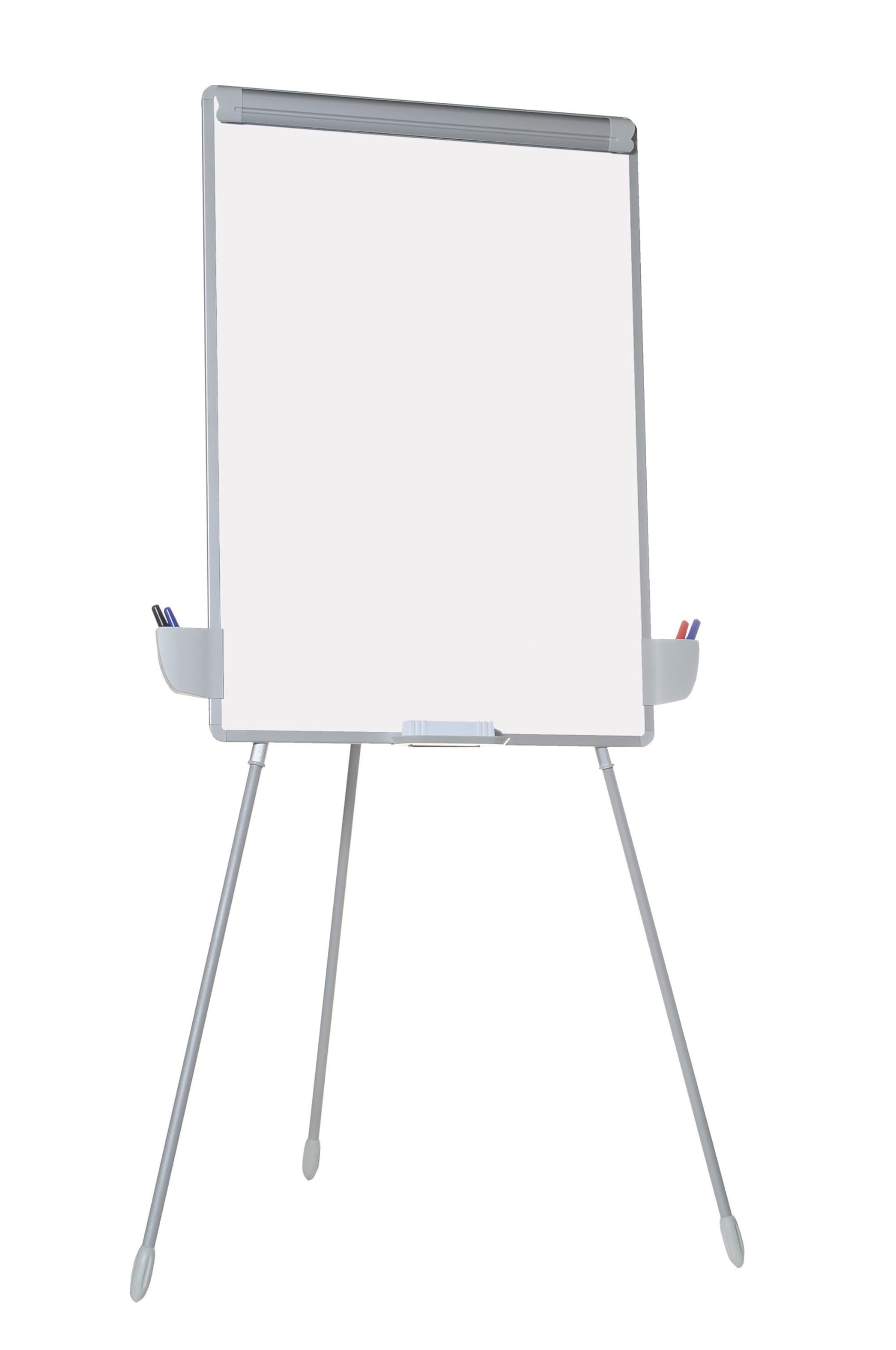 MasterVision Dry Erase Tripod Presentation Easel with Accessory Cups - Adjustable Height Whiteboard Stand (EA2300433MV) for Classroom, Office Meetings & Creative Brainstorming Sessions