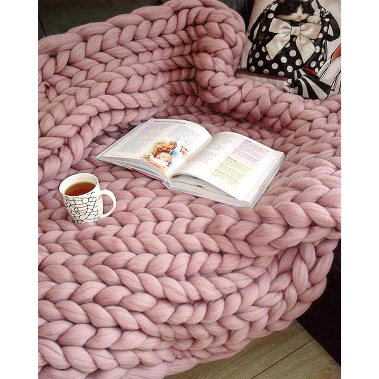 Super Soft Handmade Chunky Knit Acrylic Throw Blanket for Bed, Sofa & Couch - Cozy Gift for Home Decor | Perfect for Living Room, Bedroom & Winter Snuggling