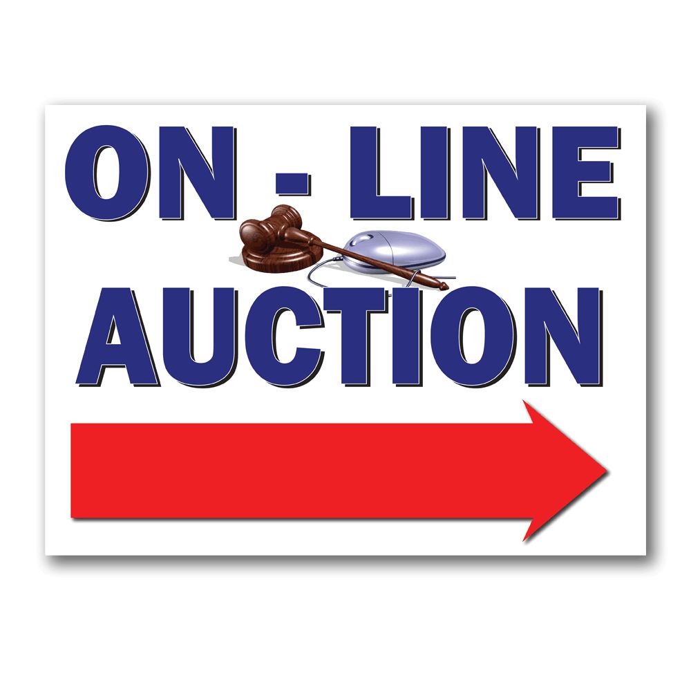 Coroplast Yard Signs for Auctions - 5-Pack | Durable Plastic Signage for Online Auctions, Estate Sales & Fundraisers | Weatherproof & Reusable