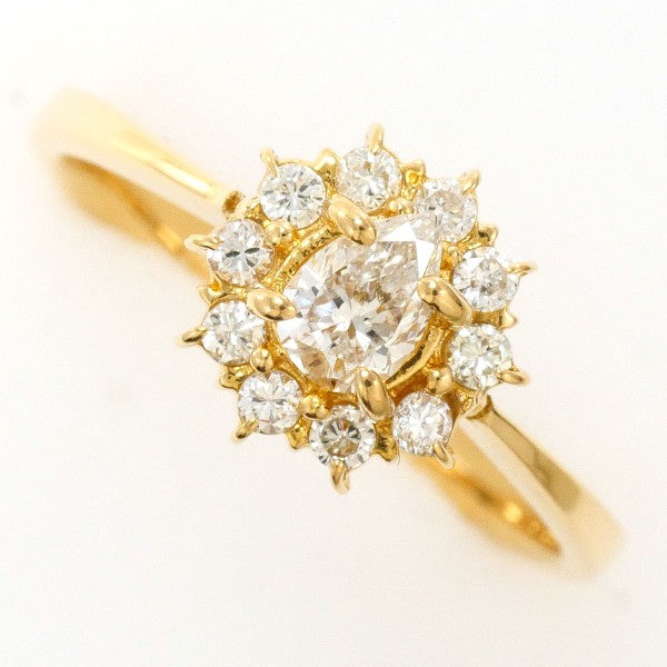 18K Yellow Gold Diamond Ring for Women - Elegant Solitaire Engagement Wedding Band - Perfect for Proposals, Anniversaries & Special Occasions