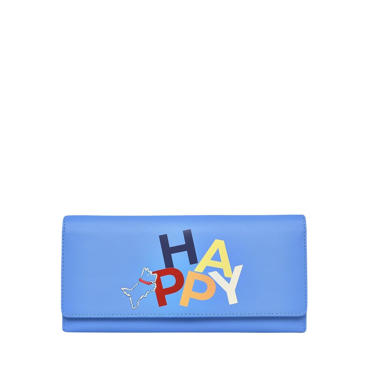 RADLEY London Happy And Smile Flapover Wallet for Women - Premium Leather Zip Around Wallet with Card Slots, Tranquil Blue - Perfect for Everyday Use, Travel & Gift Giving