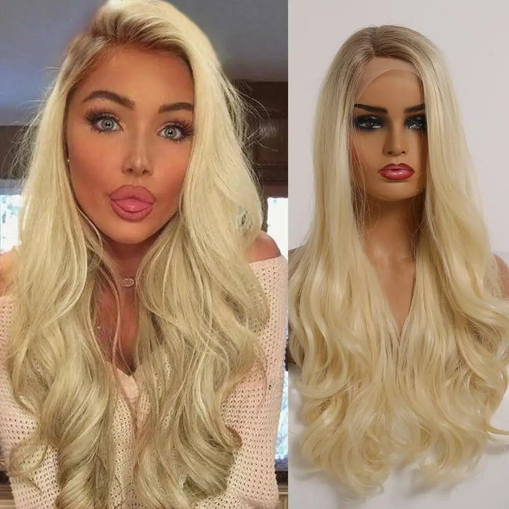 Carissa Honey Brown to Blonde Ombre Lace Front Wig - Natural Looking Human Hair Lace Wig for Women | Perfect for Daily Wear, Cosplay & Special Occasions