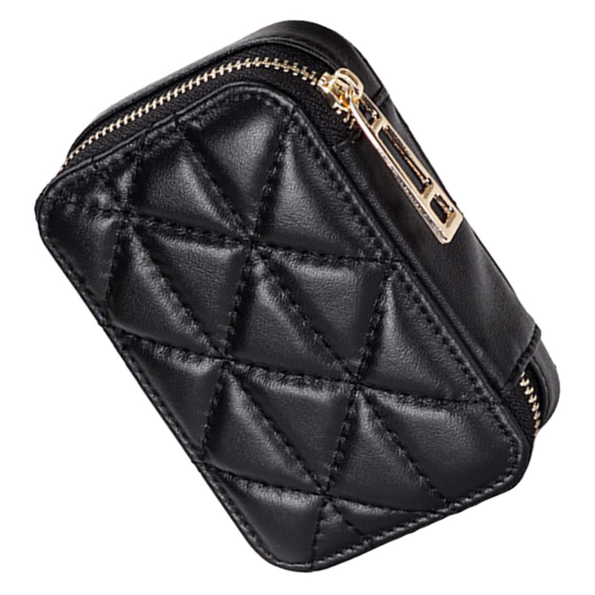 TENDYCOCO 1pc Women's Touch Up Travel Makeup Bag - Mini Lipstick & Brush Holder, Small Cosmetic Pouch for Purse Organizer | Perfect for Travel, Gym, and Everyday Makeup Storage