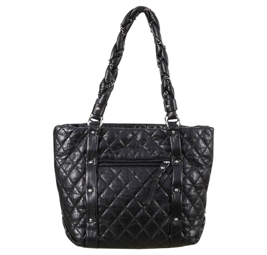 Chanel Grand Shopping Tote Bag - Black Calfskin Leather Handbag for Women | Luxury Designer Tote for Work, Travel & Everyday Use