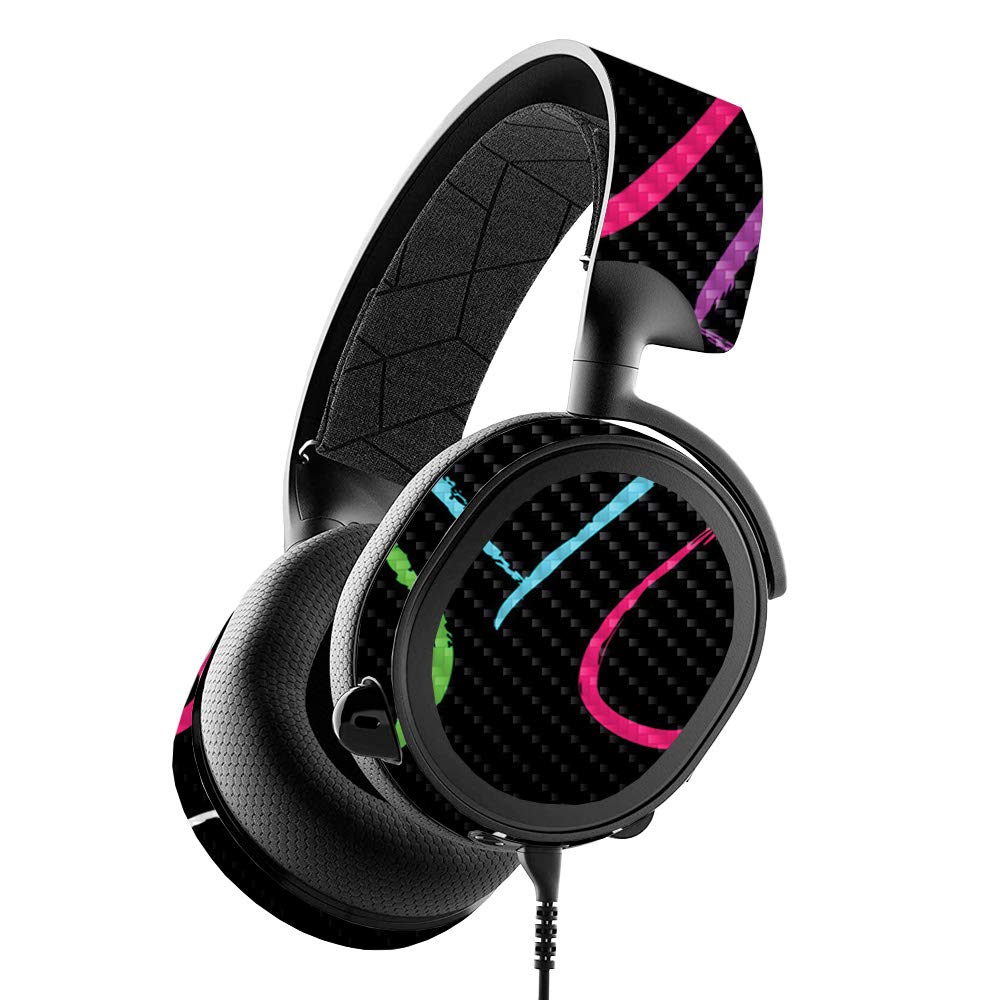 Premium Carbon Fiber Skin for SteelSeries Arctis 3 Headphones - Hearts Design | Protective & Durable Textured Finish | Easy to Apply & Remove | Made in USA | Perfect for Gaming, Travel & Headphone Protection