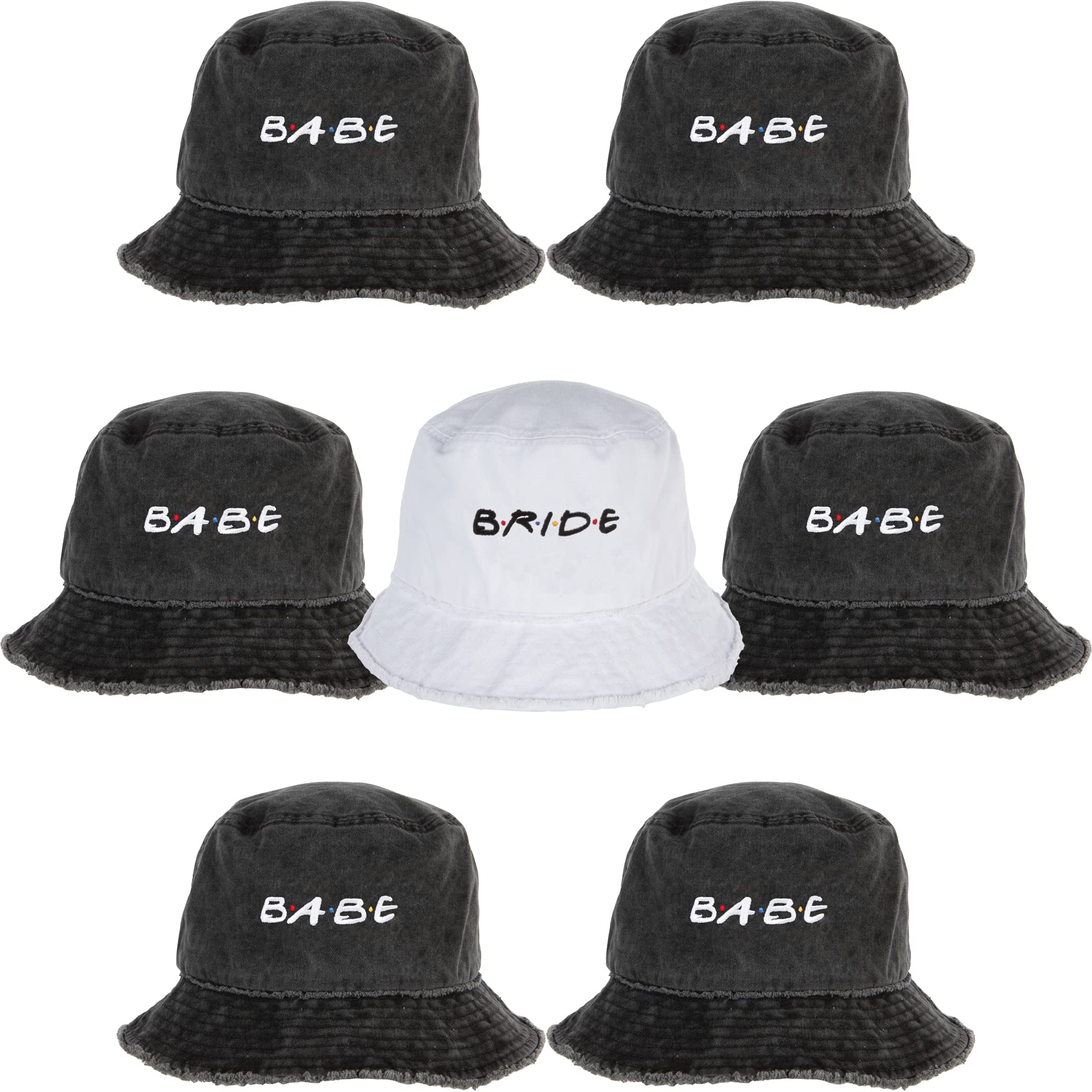 Stylish Embroidered Bucket Hat for Women - Bridal Party, Bachelorette & Honeymoon Accessory - Sun Protection Boonie Cap for Beach, Outdoor & Summer Events