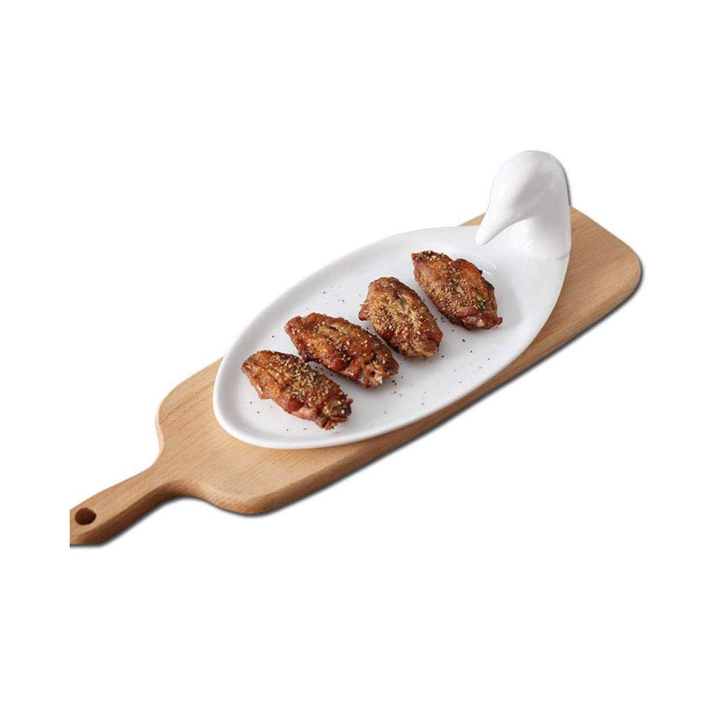 SHUUY 10-inch Creative Duck Porcelain Snack Plates - Ceramic Fruit Dishes, Cake Plates, Candy Bowls & Salad Trays for Party, Dessert Display & Home Decor Tableware
