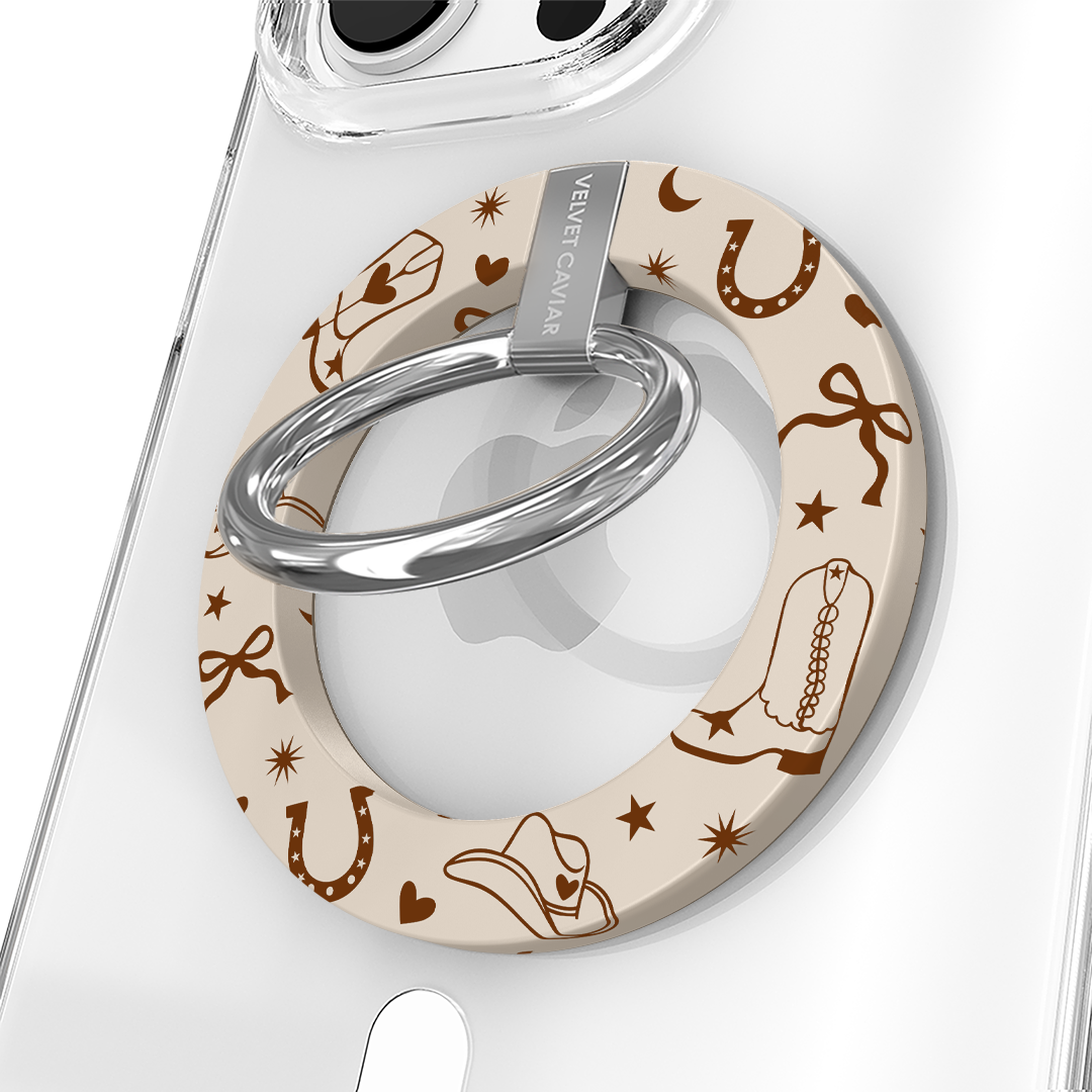 Rodeo Drive MagSafe Grip Ring - Magnetic Phone Holder for iPhone 12/13/14/15 Pro Max, Secure Anti-Slip Grip - Perfect for Driving, Workouts, and Everyday Use