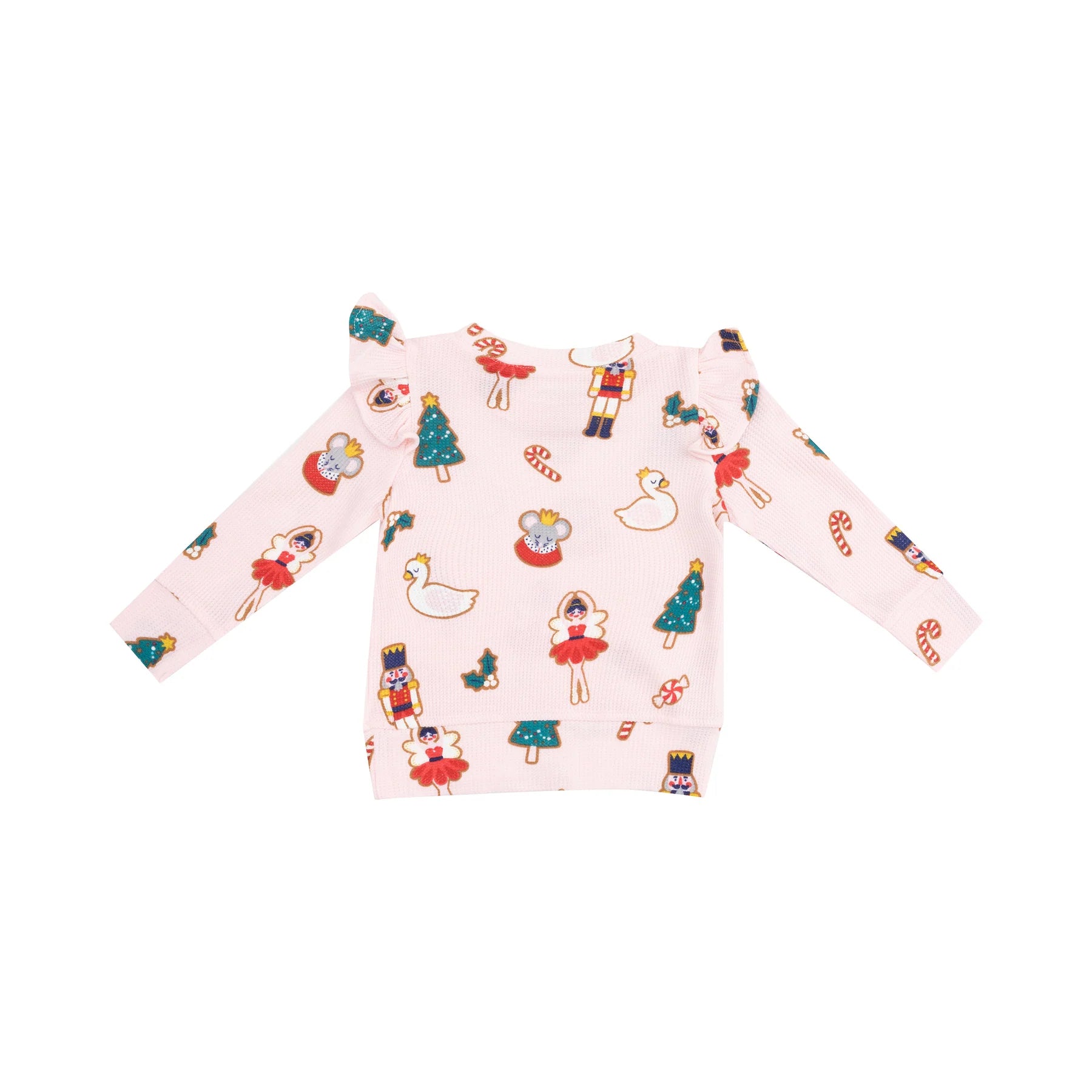 Pink Ruffle Christmas Cookie Sweatshirt - Sugar Plum Fairy Holiday Sweater for Women | Perfect for Christmas Parties, Gift Exchanges & Festive Outfits