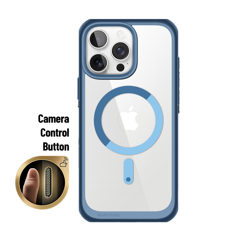 iPhone 16 Pro Max Case 6.9 Inch - Unicorn Beetle MAG Slim Clear Protective Cover with MagSafe & Camera Control Button - Shockproof Blue Phone Case for Daily Use, Travel & Outdoor Activities