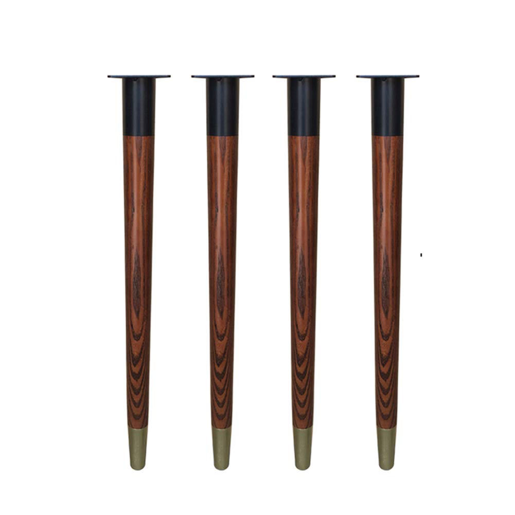 YINING Solid Wood Furniture Legs - 4 Pack Replacement Table & Chair Support Feet, Computer Desk Bracket - Easy to Install for Home Office, Dining Room & DIY Furniture Projects