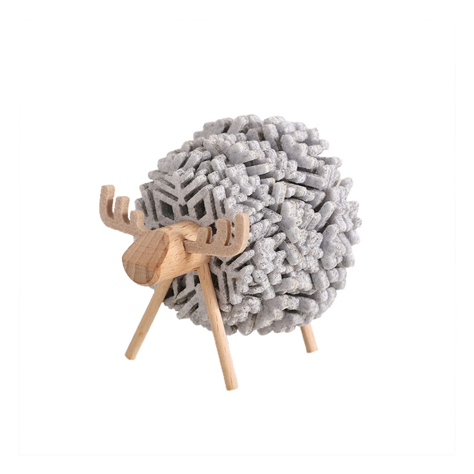 ZTGD Sheep-Shaped Cup Coaster Set - Detachable Felt Heat-Insulated Placemat for Bowls & Mugs - Cute Table Decor for Kitchen, Office & Dining Room