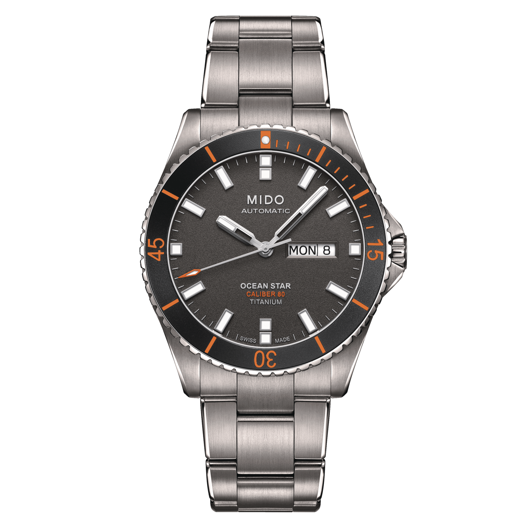 Mido Ocean Star 200 Titanium Men's Watch - Anthracite Dial - Water Resistant 200M - Swiss Automatic Movement - Perfect for Diving, Swimming & Outdoor Adventures - Model M0264304406100