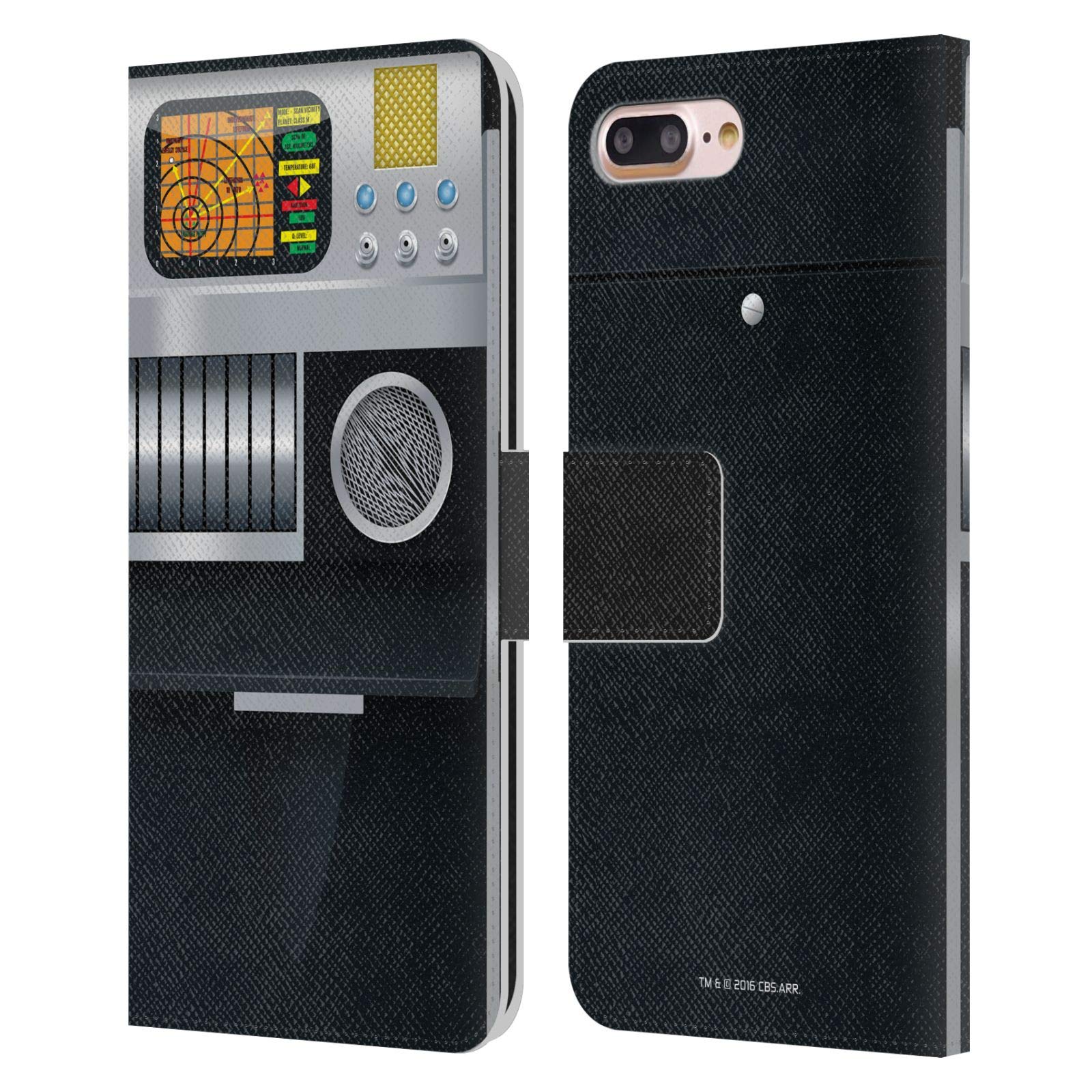 Official Star Trek Tricorder Leather Wallet Case for iPhone 7 Plus/8 Plus - Licensed Sci-Fi Phone Cover for Trekkies & Collectors - Perfect for Conventions, Cosplay & Everyday Use