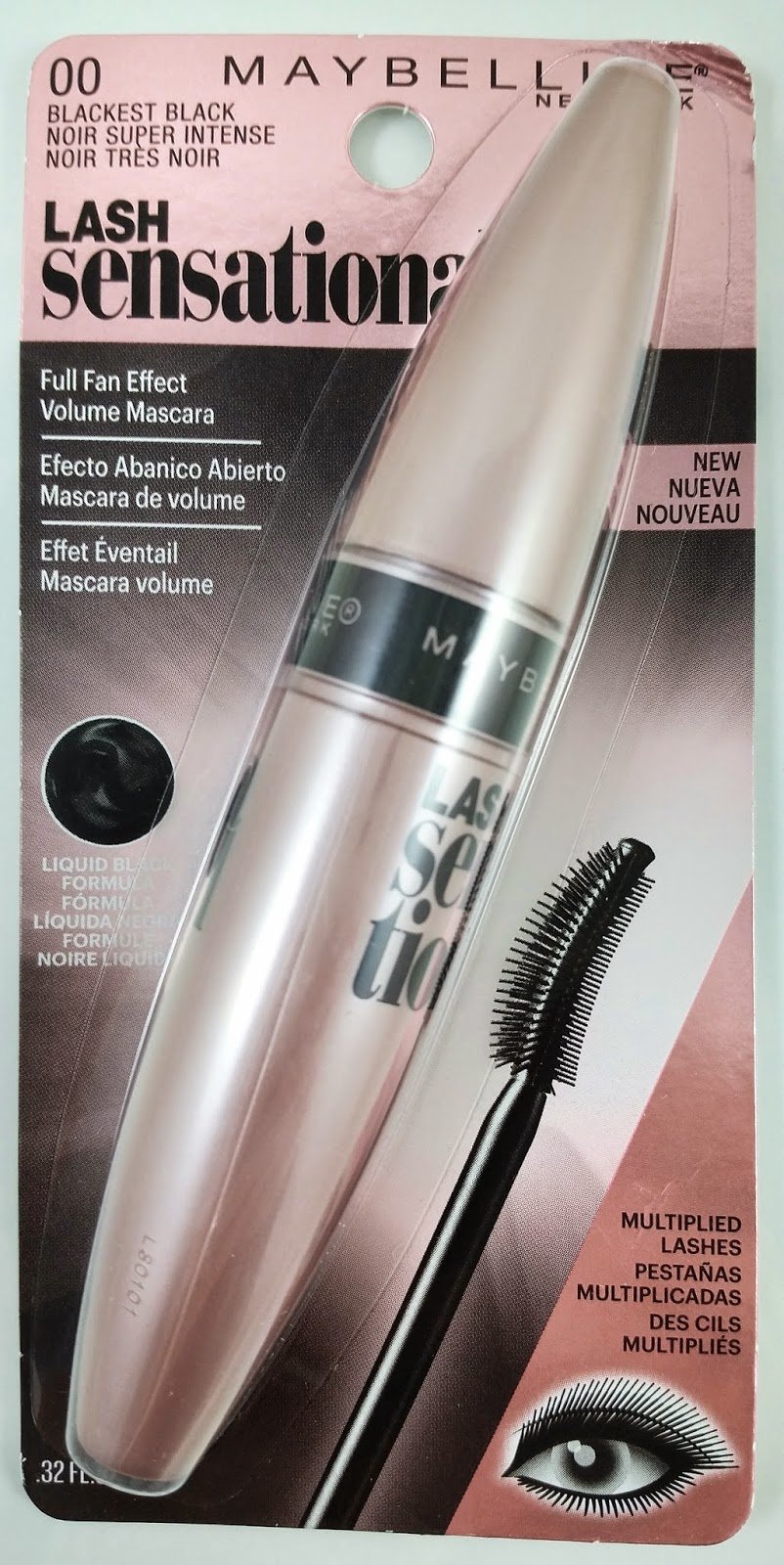 Maybelline New York Lash Sensational Mascara - Volumizing & Lengthening - Blackest Black 0.32oz (2 Pack) - Perfect for Day to Night Makeup & Special Occasions