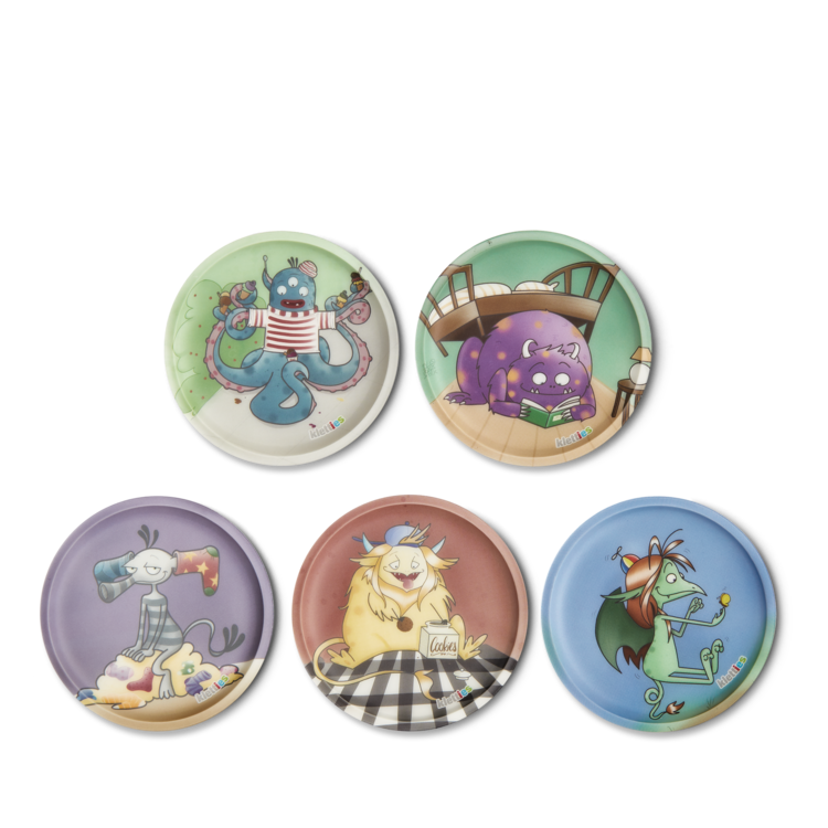 ergobag Klettie 5-Piece Backpack Set with Monster Friends Design - Perfect for School, Travel & Kids Daily Use