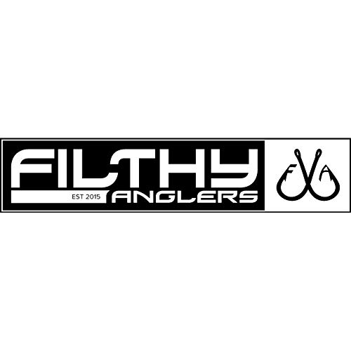 Filthy Anglers Vinyl Decal Sticker - 10 Inch Boxed Logo Sticker for Cars, Laptops & Coolers - Waterproof Outdoor Decoration for Fishing Enthusiasts