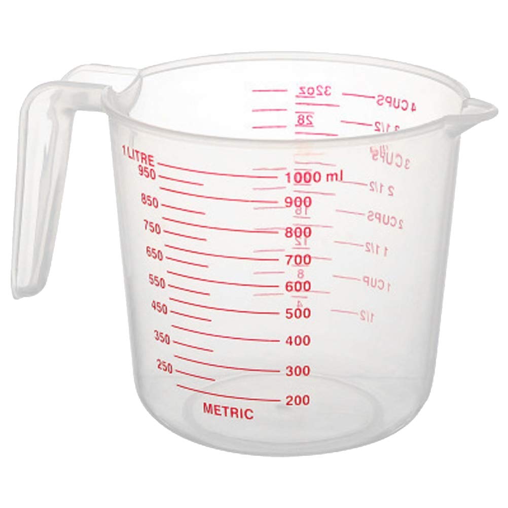 1000ml Plastic Measuring Cup for Baking & Cooking - Liquid Measuring Beaker with Spout, Durable Kitchen Tool for Precise Volume Measurement - Perfect for Baking, Mixing Drinks, Lab Use & DIY Projects
