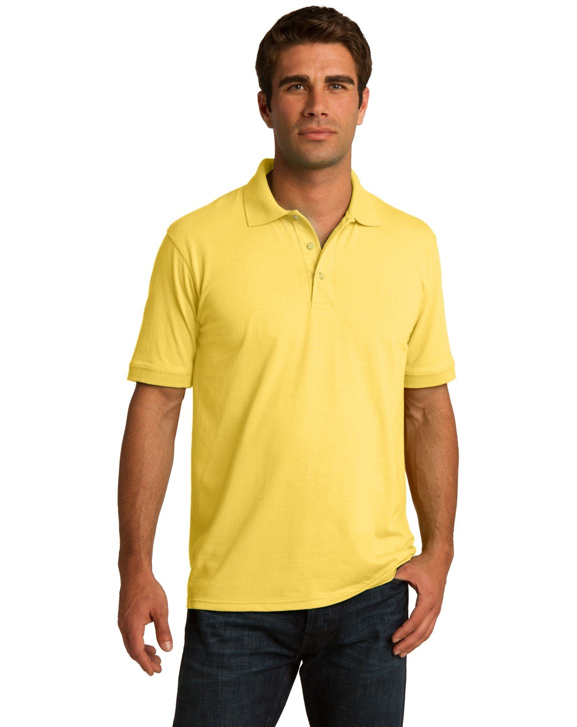 Port & Company Core Blend Jersey Knit Polo Shirt for Men - Comfortable Cotton Polyester Tee for Work, Casual & Golf | KP55