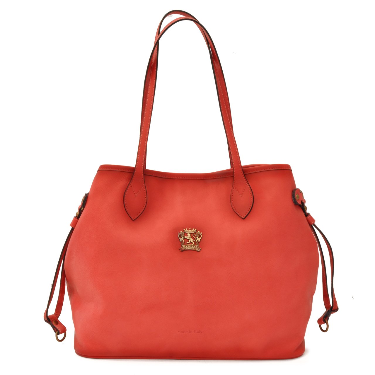 Premium Pratesi Leather Women's Shoulder Bag - Genuine Cowhide Vetulonia Handbag in Bruce Cherry | Stylish & Durable for Work, Travel & Everyday Use