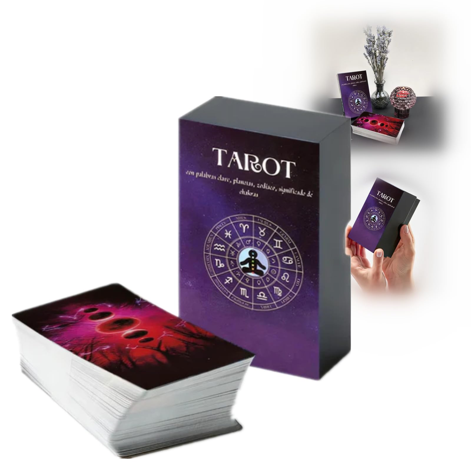 **Beginner Tarot Cards Deck with Meanings On Them – Complete Learning Set Includes Guide Book & Storage Wrap – Easy Tarot Reading for Beginners | Meditation, Self-Discovery & Spiritual Growth**